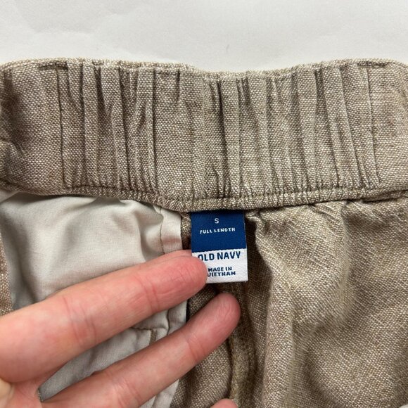 Old Navy Sliced Bread Linen Blend High Rise Wide Leg Trouser S - Picture 4 of 7